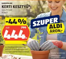 ALDI Gardenline kerti kesztyű ajánlat