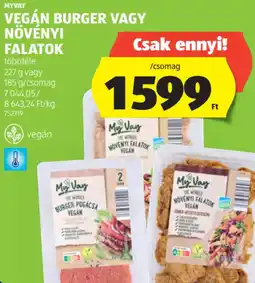 ALDI Myvay vegán burger, növényi falatok ajánlat