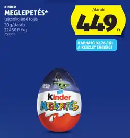 ALDI Kinder meglepetés ajánlat