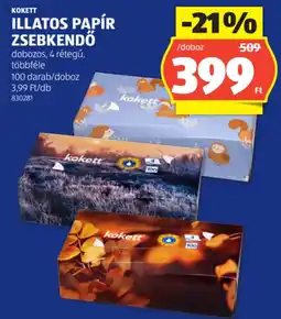 ALDI Kokett illatos papír zsebkendő ajánlat