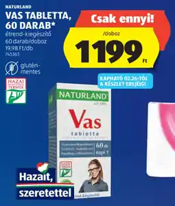 ALDI Naturland Vas tabletta ajánlat