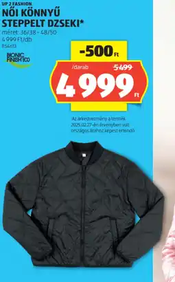 ALDI Up 2 Fashion Női könnyű steppelt dzseki ajánlat