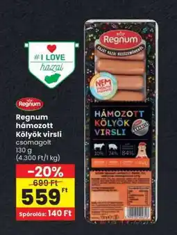 Spar Regnum hámozott Kölyök virsli ajánlat