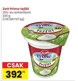Spar Zott Primo Tejföl ajánlat
