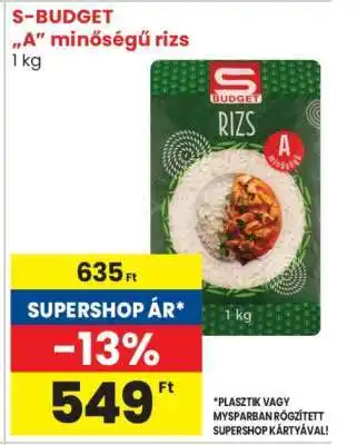 S-BUDGET „A” minőségű rizs
