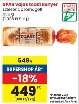Spar SPAR vajas toast kenyér ajánlat