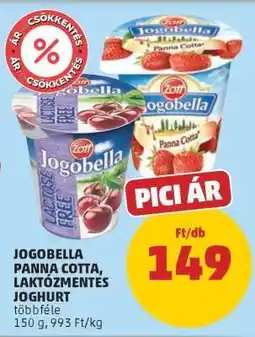 PENNY Jogobella Panna Cotta, Laktózmentes Joghurt ajánlat