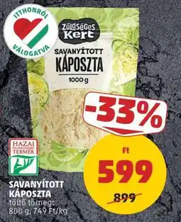 PENNY Savanyított káposzta ajánlat