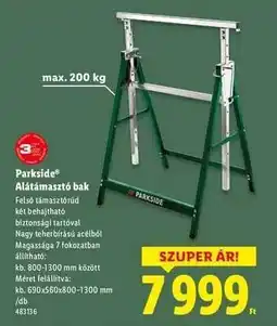 Lidl PARKSIDE Alátámasztó bak ajánlat