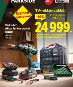 Lidl PARKSIDE Akkus fúró-csavarozó készlet ajánlat