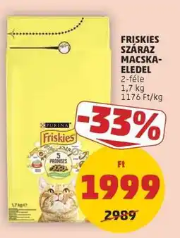 PENNY FRISKIES Száraz macskaeledel ajánlat