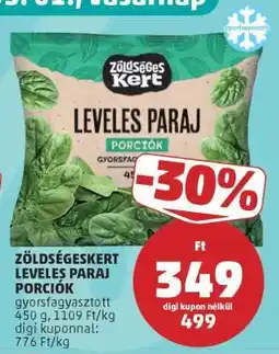 PENNY Zöldségeskert Leveles Paraj Porciók ajánlat
