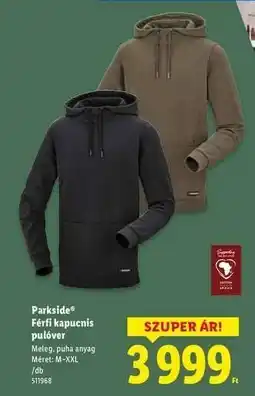 Lidl Parkside Férfi kapucnis pulóver ajánlat