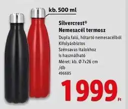 Lidl Silvercrest Nemesacél termosz ajánlat