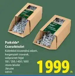 Lidl PARKSIDE Csavarkészlet ajánlat