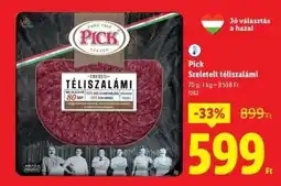 Lidl PICK Szeletelt téliszalámi ajánlat