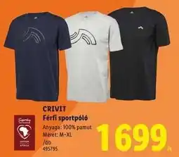 Lidl CRIVIT Férfi sportpóló ajánlat