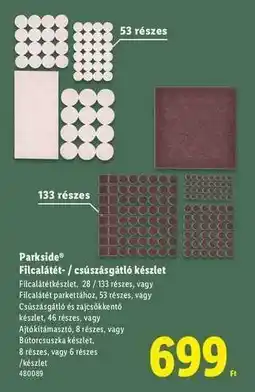 Lidl PARKSIDE Filcalátét- / csúszásgátló készlet ajánlat