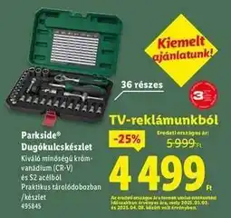 Lidl PARKSIDE Dugókulcskészlet ajánlat