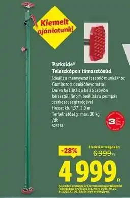 Lidl PARKSIDE Teleszkópos támasztórúd ajánlat