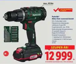Lidl PARKSIDE Akkus fúró-csavarozó készlet ajánlat