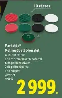 Lidl Parkside Polírozóbetét-készlet ajánlat