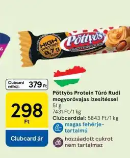 Tesco Pöttyös Protein Túró Rudi mogyoróvajas ízesítéssel ajánlat