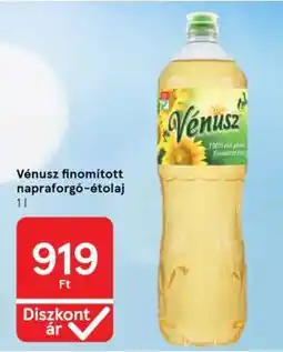 Tesco Vénusz finomított napraforgó-étolaj ajánlat