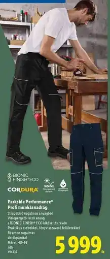 Lidl Parkside Performance Profi munkásnadrág ajánlat