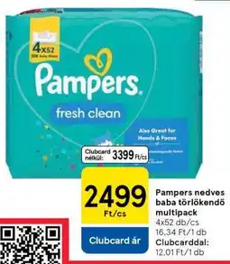 Tesco Pampers nedves baba törlőkendő multipack ajánlat