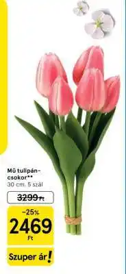 Tesco Mű tulipáncsokor ajánlat