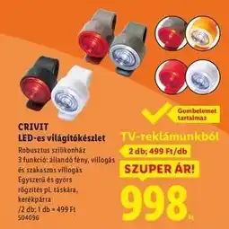 Lidl CRIVIT LED-es világítókészlet ajánlat