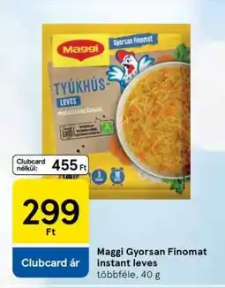 Tesco Maggi Gyorsan Finomat instant leves ajánlat