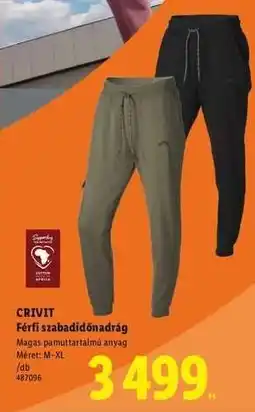 Lidl CRIVIT Férfi szabadidőnadrág ajánlat