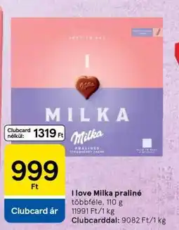 Tesco I Love Milka Praliné ajánlat