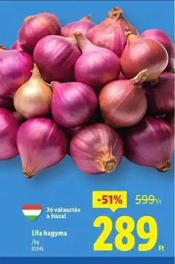 Lidl Lila hagyma ajánlat