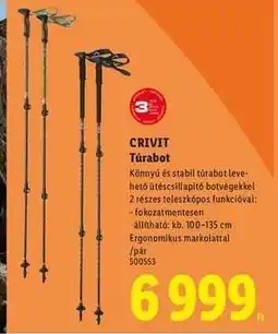 Lidl CRIVIT Túrabot ajánlat