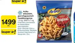 Tesco Aviko elősütött, gyorsfagyasztott hasábburgonya ajánlat