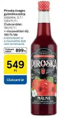 Tesco Piroska üveges gyümölcsszörp ajánlat