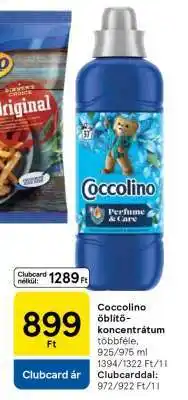 Tesco Coccolino Öblítő Koncentrátum ajánlat