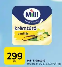 Tesco MILLI﻿﻿ Krémtúró ajánlat