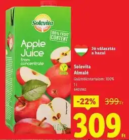 Lidl SOLEVITA Almalé ajánlat