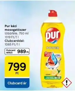 Tesco Pur kézi mosogatószer ajánlat