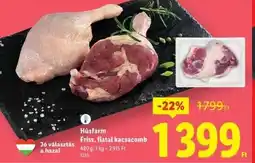 Lidl HÚSFARM Friss, fiatal kacsacomb ajánlat