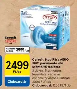 Tesco Ceresit Stop Pára Aero 360° Páramentesítő Utántöltő Tabletta ajánlat