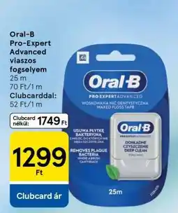 Tesco Oral-B Pro-Expert Advanced viaszos fogselyem ajánlat