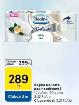Tesco Regina Delicate papír zsebkendő ajánlat