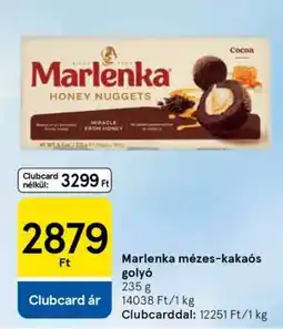 Tesco Marlenka mézes-kakaós golyó ajánlat