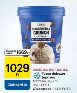 Tesco Tesco dobozos jégkrém ajánlat