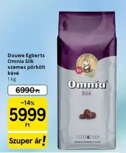 Tesco Douwe Egberts Omnia Silk szemes pörkölt kávé ajánlat